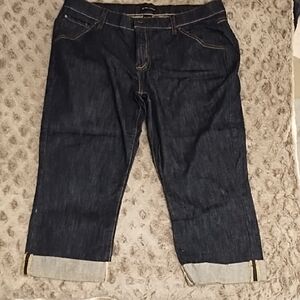 New York & Company Dark Blue Ankle Jeans